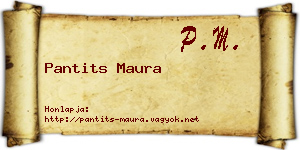 Pantits Maura névjegykártya